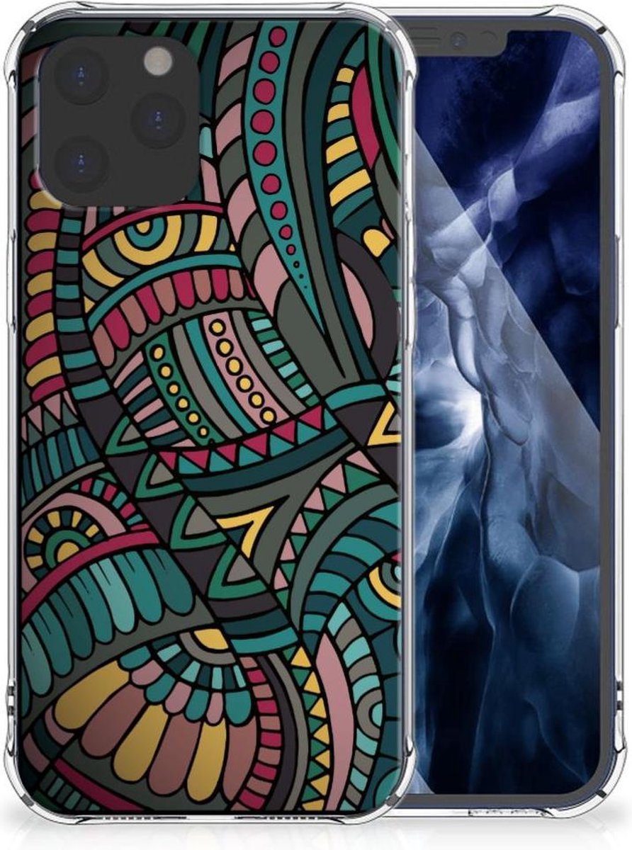 iPhone 12 Pro Max Doorzichtige Silicone Hoesje Aztec