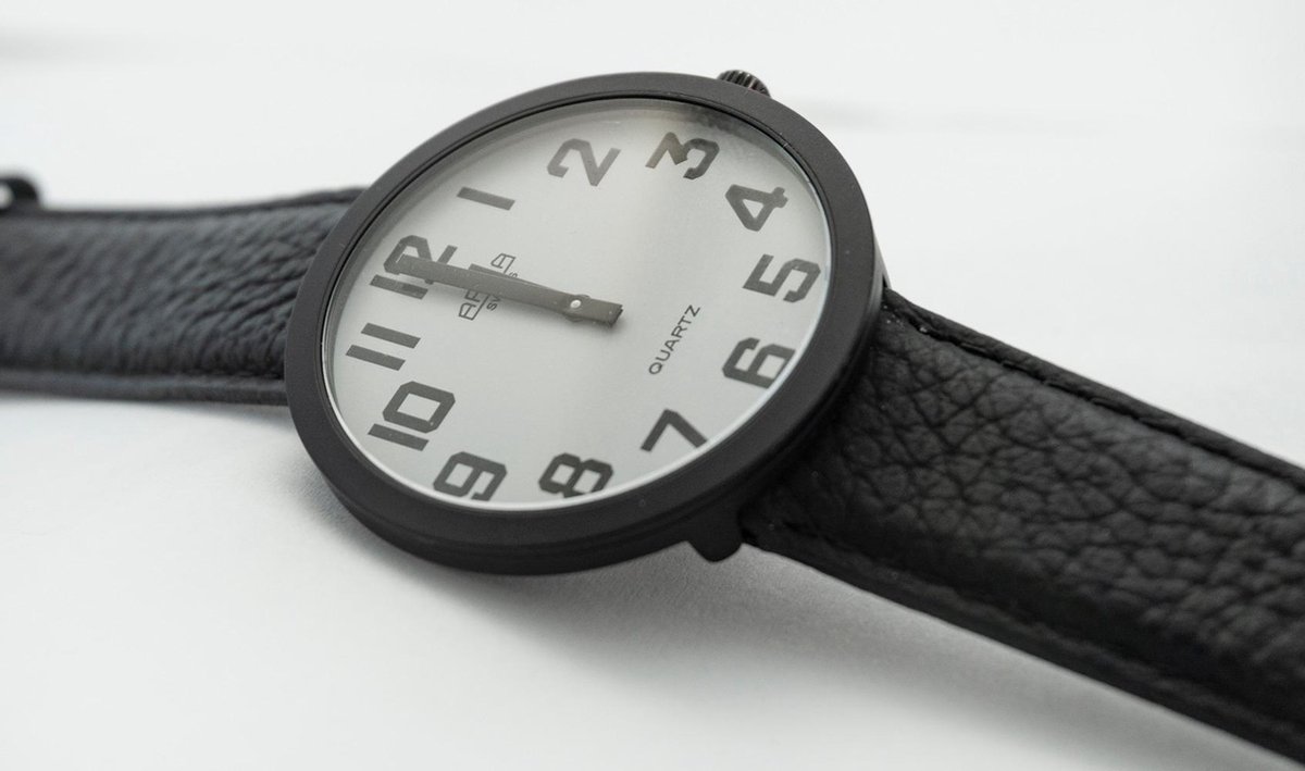 Montre Arsa Low Vision pour malvoyants Wit Zwart bol