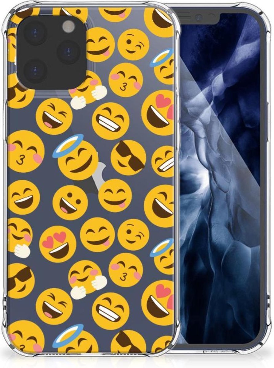 iPhone 12 Pro Max Doorzichtige Silicone Hoesje Emoji