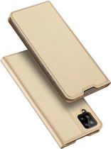 Dux Ducis - Pro Serie Slim wallet hoes - Samsung Galaxy A12 - Goud