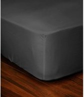 LOVELY HOME Drap Housse 100% coton 90x190x30 cm gris foncé