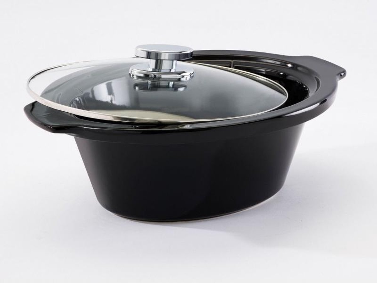 FRITEL Slow Cooker SC 2290 - Elektrische Stoofpot / Crock Pot - 5,5L - 210W - 4 tot 8 Pers. - Keramische pot - 4 Warmtestanden – foto 4