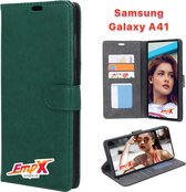 EmpX Telefoonhoesje - Book Case - Geschikt Voor Samsung Galaxy A41 - Groen