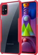 Shieldcase Samsung Galaxy M51 shock case met gekleurde bumpers - rood