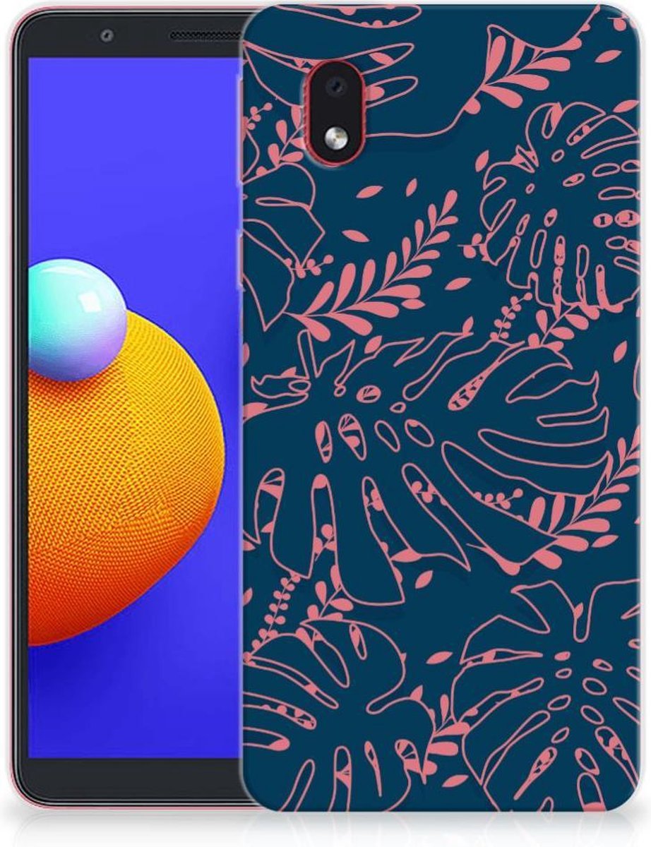 Back Cover voor Samsung Galaxy A01 Core TPU Case Palm Leaves