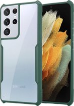 Shieldcase telefoonhoesje geschikt voor Samsung Galaxy S21 Ultra bumper case - groen