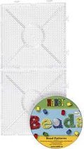 Onderplaat, afm 15x15 cm, transparant, groot vierkant, 2stuks