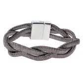 Melady Armband Dames Ø 6-7 cm Zwart Ijzer, Textiel Rond Armbandjes Sieraden Dames