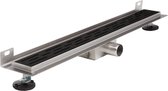 Brauer muur douchegoot 50cm - sleufrooster zwart