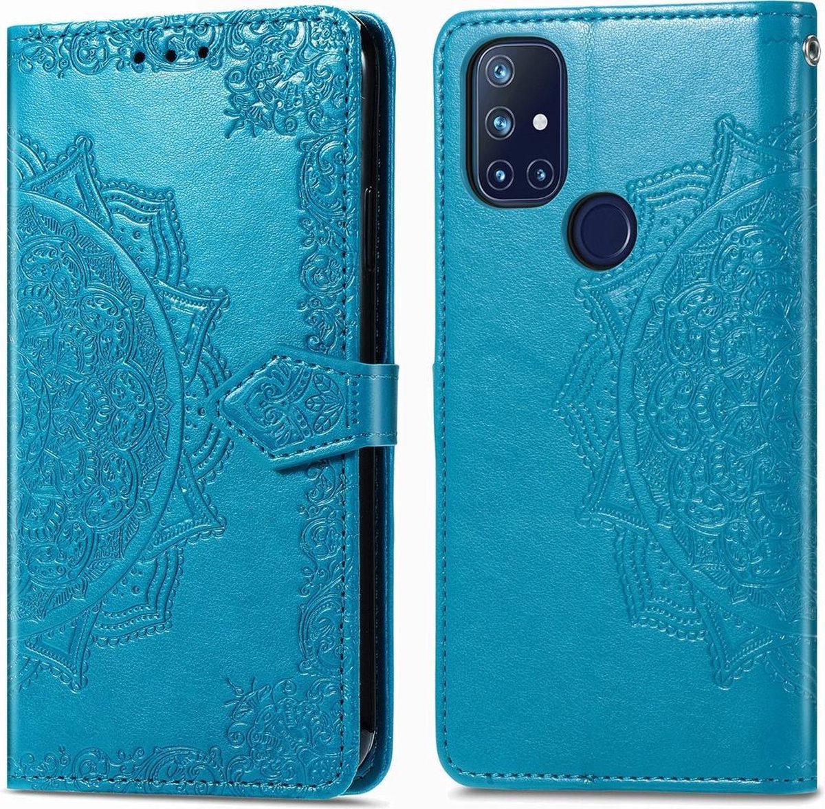 iMoshion Mandala Booktype OnePlus Nord N10 5G hoesje - Turquoise
