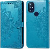 iMoshion Hoesje Geschikt voor OnePlus Nord N10 5G Hoesje Met Pasjeshouder - iMoshion Mandala Bookcase - Turquoise