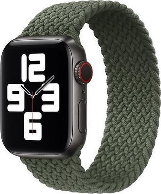 Gevlochten solo band - inverness groen - Geschikt voor Apple Watch | bol.com