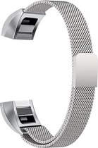 By Qubix - FitBit Alta HR Milanese bandje (Large) - Zilver - Fitbit alta bandjes