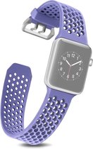 By Qubix - Apple watch 42mm / 44mm bandje met gaatjes - Lavendel