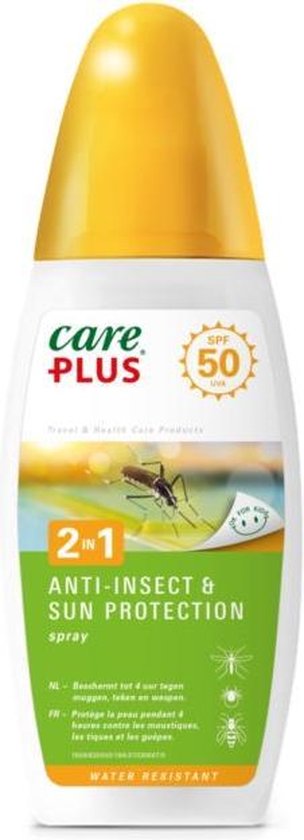 Sturen zwaartekracht ondersteboven Care plus 2in1 Anti-Insect & Sun Protection spray SPF 50 | bol.com