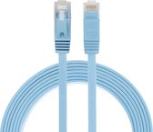 2m CAT6 Ultra dunne Flat Ethernet netwerk LAN kabel (1000Mbps) - Blauw - internet kabel