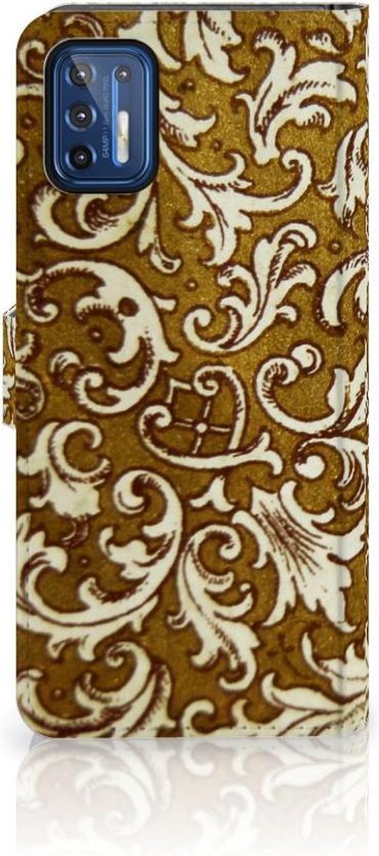 Wallet Case Motorola Moto G9 Plus Barok Goud