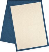 Bankhoes en krabmat blauw 130x45cm - Stijlvolle bank mat die bescherming bied tegen krabben van huisdier - Woonaccessoire - Natuurlijke sisal meubelbeschermer