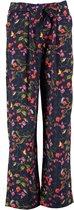 Vila joy soepele polyester loose fit broek blauw multi - Maat S