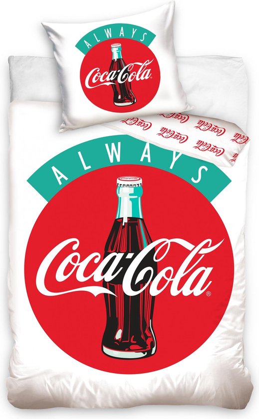 Coca Cola Dekbedovertrek Always - Eenpersoons - 140x200 cm - Multi