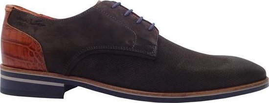 Van Lier Heren Veterschoenen - Grijs - Maat 44.5 | bol.com