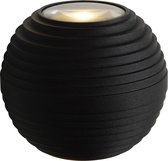 Lucide AYO - Wandlamp Buiten - Ø 9 cm - LED - 2x3W 2700K - IP54 - Zwart