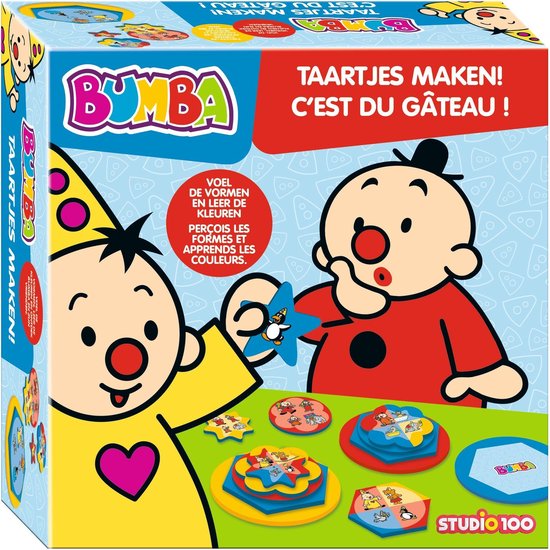 Bumba - Educatief spel - Spel taartjes maken - voel de vormen en leer de kleuren - stimuleert de moteriek en interactie - Bumba