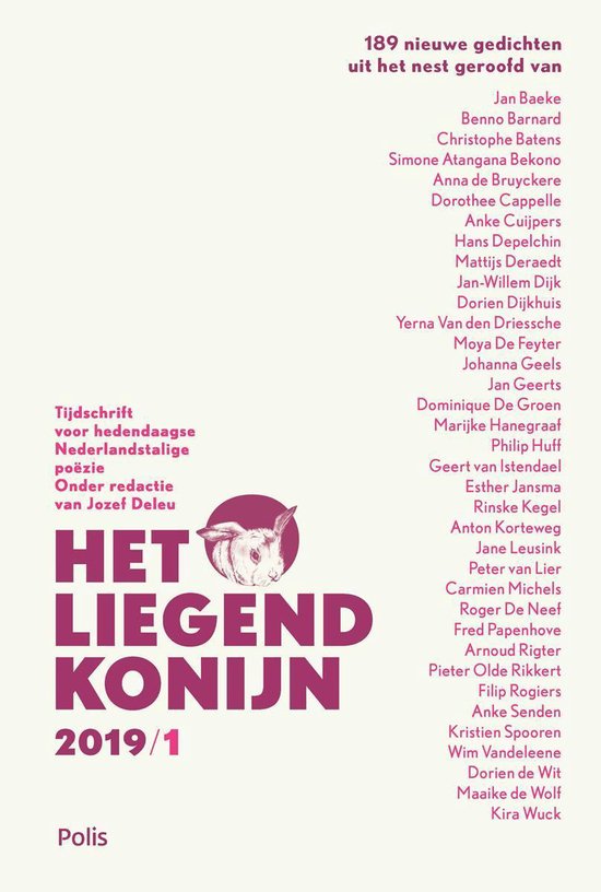 Boek cover Het Liegend Konijn 2019/1 van Jozef Deleu (Paperback)