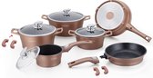 Royalty Line RL-ES2014M; Marble coating cookware set 14pcs Copper