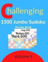 Challenging 1500 Jumbo Sudoku Puzzles Book Volume 6