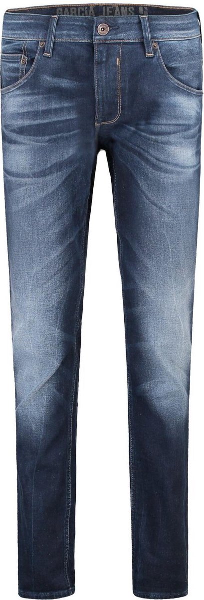 GARCIA Russo Heren Tapered Fit Jeans Blauw - Maat W40 X L32 | bol.com