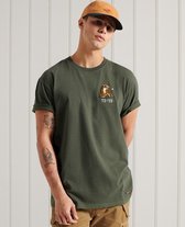 Superdry Heren tshirt Ruimvallend military T-shirt met grafische print