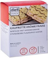 Dieti Strawberry Waffle - 5 pièces - Snack