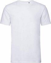 Russell Heren Puur organisch T-Shirt met korte mouwen (Wit)