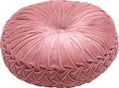 Mycha Ibiza - Velvet - fluweel - rond - sierkussen - 45cm - Roze