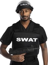 FUNIDELIA SWAT Helm voor vrouwen en mannen Politieman - Zwart
