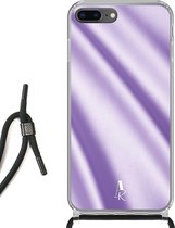 iPhone 8 Plus hoesje met koord - Lavender Satin