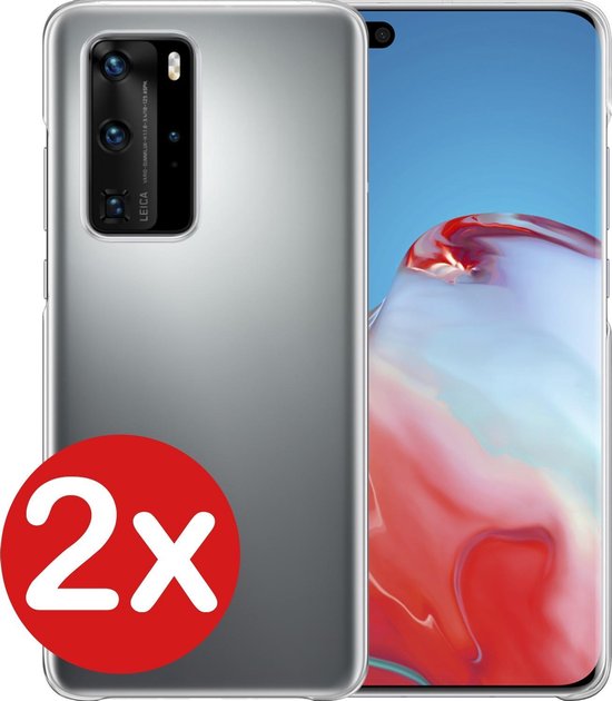 Huawei P40 Pro Housse en Siliconen cas couverture - Huawei P40 Pro Case Housse en Siliconen - transparent - 2 PACK