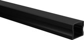LED strip profiel Potenza zwart (RAL 9005) hoog 5m (2 x 2,5m) incl. zwarte afdekkap