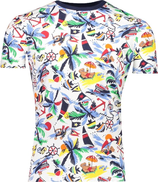 Ralph Lauren t-shirt ronde hals navy wit gestreept