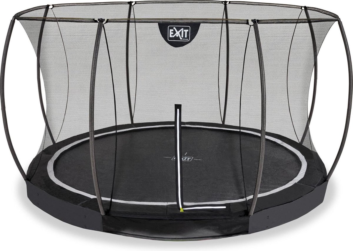 EXIT Black Edition inground trampoline ø366cm - zwart