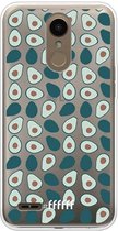 LG K10 (2018) Hoesje Transparant TPU Case - Avocado's #ffffff