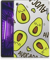 Leuk Hoesje Lenovo Tab M10 Plus Bumper Case Avocado Singing met doorzichte zijkanten