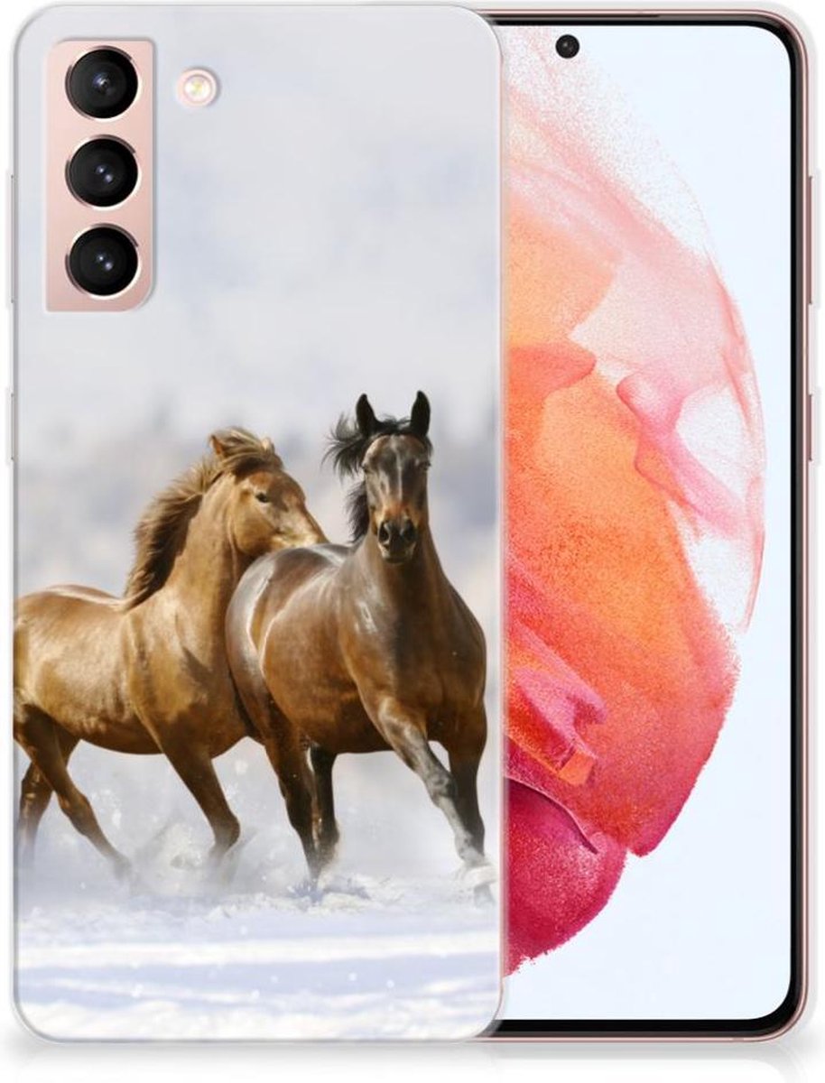 Samsung Galaxy S21 TPU Hoesje Paarden