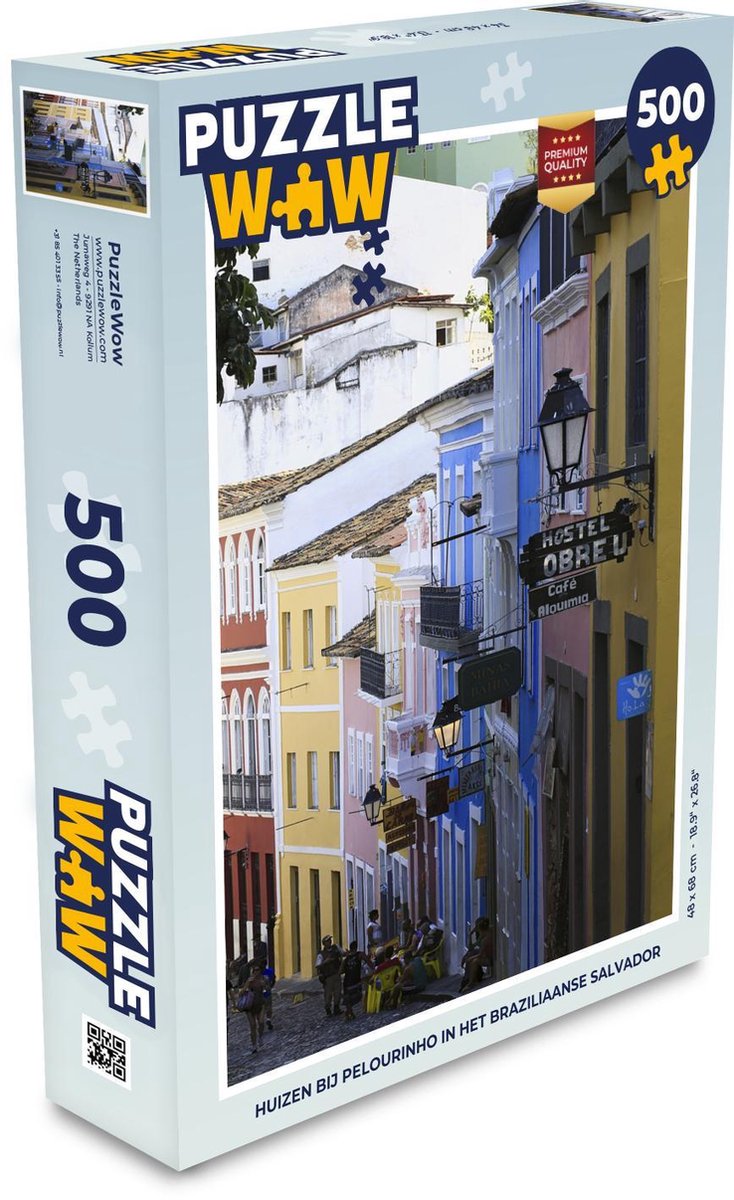 Afbeelding van product Puzzel 500 stukjes Pelourinho - Huizen bij Pelourinho in het Braziliaanse Salvador - PuzzleWow heeft +100000 puzzels