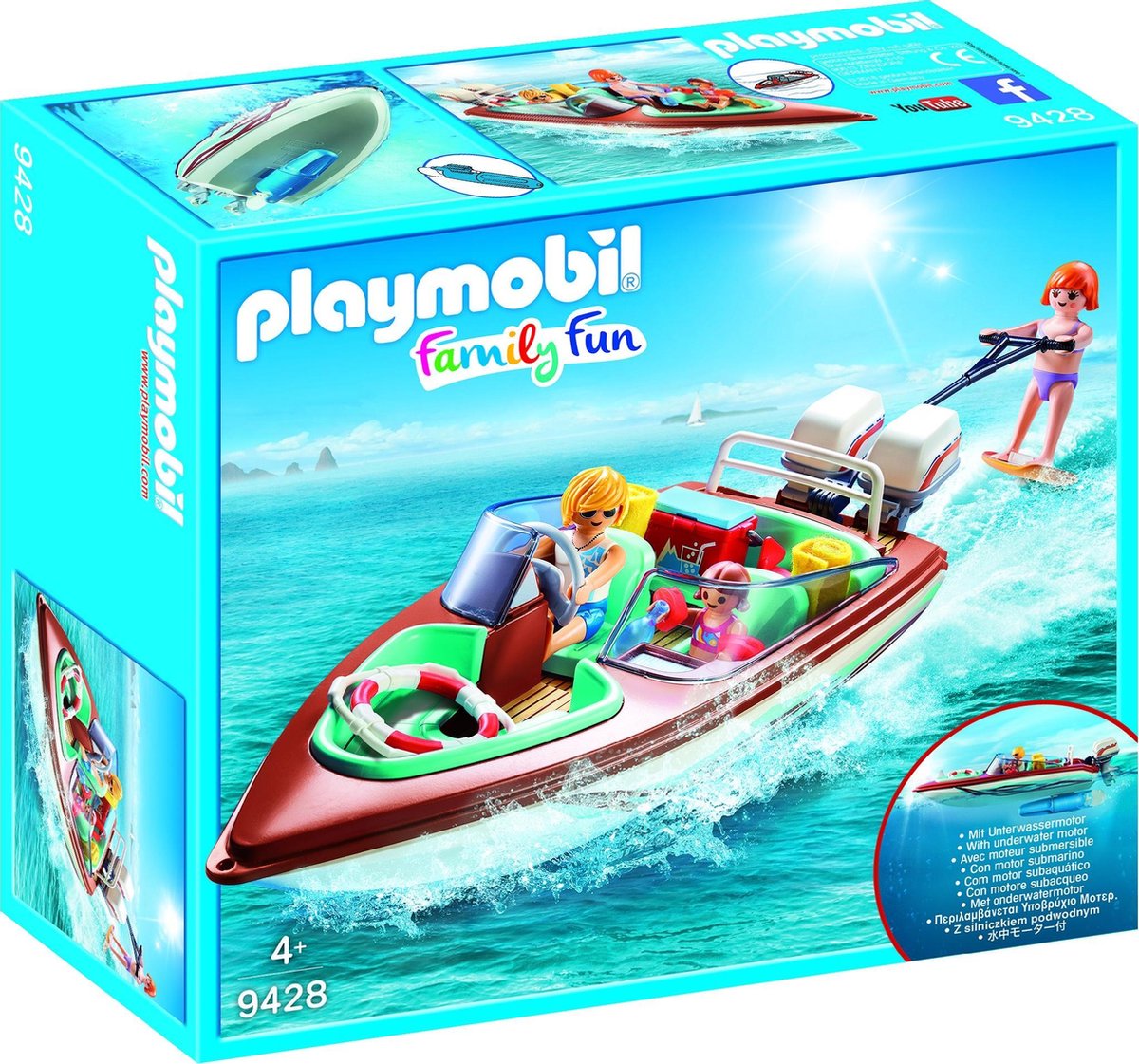 PLAYMOBIL Family Fun Motorboot met onderwatermotor - 9428 | bol.com