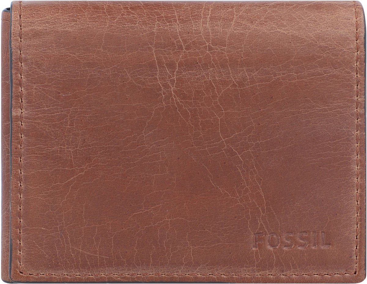 Fossil Derrick Portemonnee Leer 10 cm - Jongens - Horizontaal - brown
