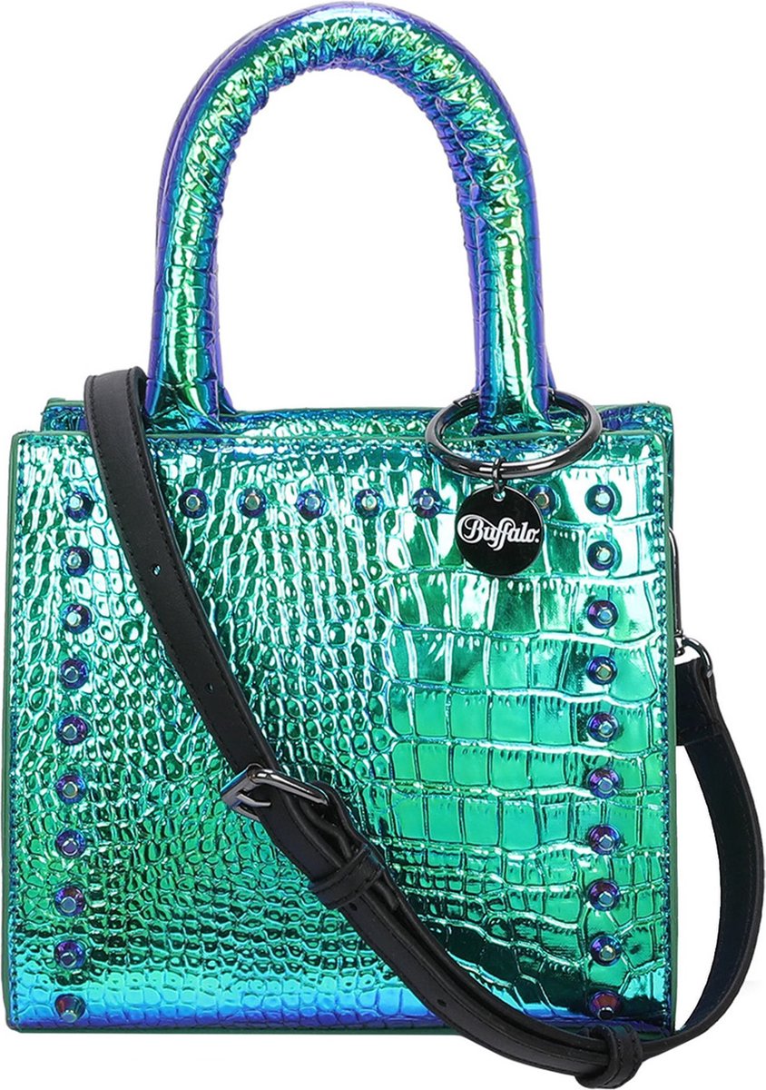 BUFFALO Handtas Schoudertas Hypo Snake Boxy12 Crossbody Bag Hypo Snake Groene
