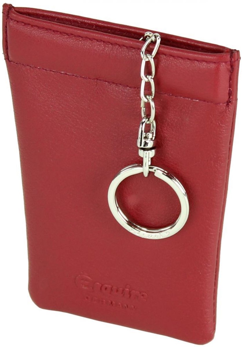 Esquire Logo sleuteletui leer 8 cm - rot
