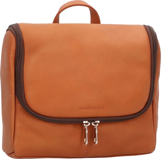 HAROLD'S Cuir Trousse de toilette Country Toilet Bag Cognac Marron clair